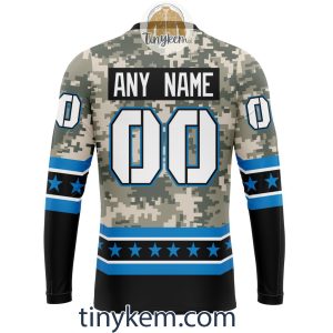 Customized Carolina Panthers Veteran Camo Stars Tshirt Hoodie Sweatshirt2B5 q4Nwn