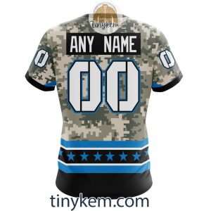 Customized Carolina Panthers Veteran Camo Stars Tshirt Hoodie Sweatshirt2B7 BMFXt