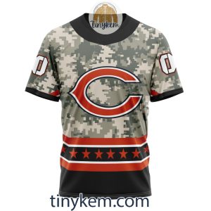 Customized Chicago Bears Veteran Camo Stars Tshirt Hoodie Sweatshirt2B6 VvUiA