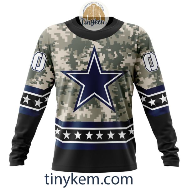 Customized Dallas Cowboys Veteran Camo Stars Tshirt, Hoodie, Sweatshirt