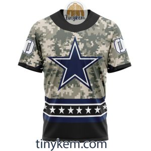 Customized Dallas Cowboys Veteran Camo Stars Tshirt Hoodie Sweatshirt2B6 ROGQ1