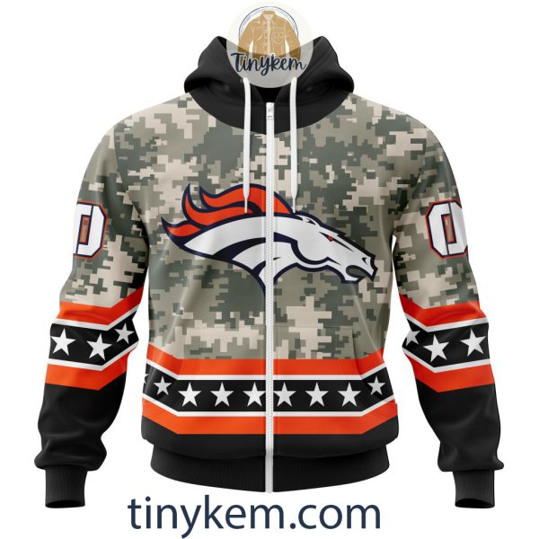 Customized Denver Broncos Veteran Camo Stars Tshirt, Hoodie, Sweatshirt