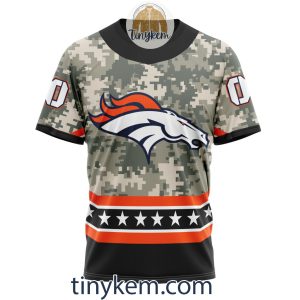 Customized Denver Broncos Veteran Camo Stars Tshirt Hoodie Sweatshirt2B6 IYxQ8
