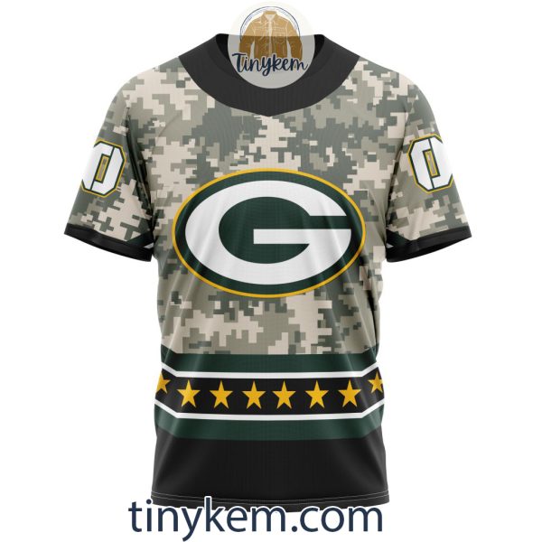 Customized Green Bay Packers Veteran Camo Stars Tshirt, Hoodie, Sweatshirt