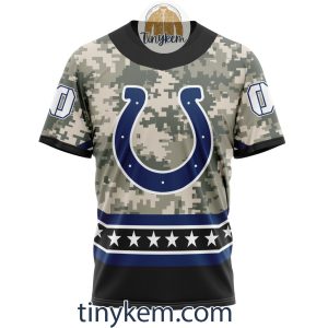 Customized Indianapolis Colts Veteran Camo Stars Tshirt Hoodie Sweatshirt2B6 6YOX6