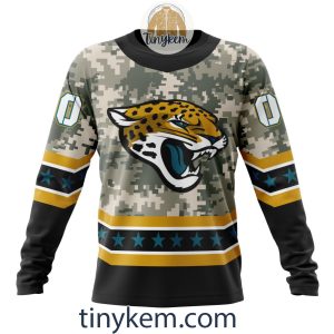 Customized Jacksonville Jaguars Veteran Camo Stars Tshirt Hoodie Sweatshirt2B4 WGq2p