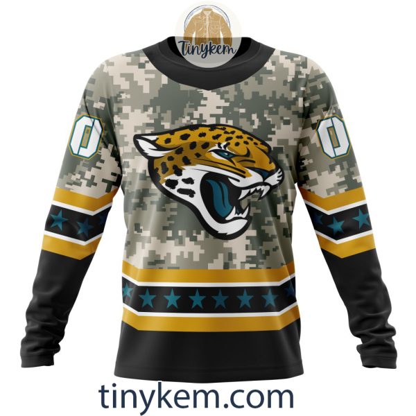 Customized Jacksonville Jaguars Veteran Camo Stars Tshirt, Hoodie, Sweatshirt