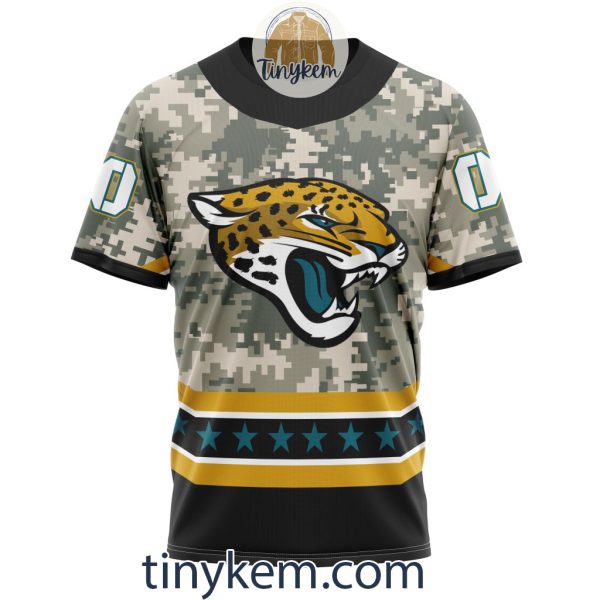 Customized Jacksonville Jaguars Veteran Camo Stars Tshirt, Hoodie, Sweatshirt