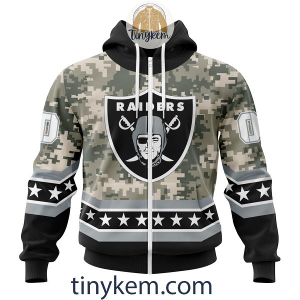 Customized Las Vegas Raiders Veteran Camo Stars Tshirt, Hoodie, Sweatshirt