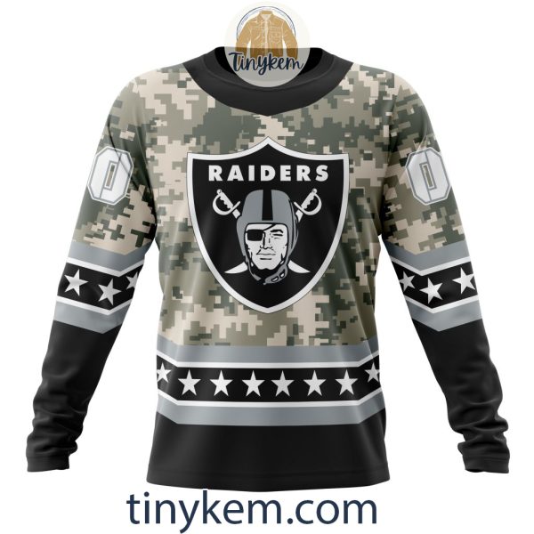 Customized Las Vegas Raiders Veteran Camo Stars Tshirt, Hoodie, Sweatshirt