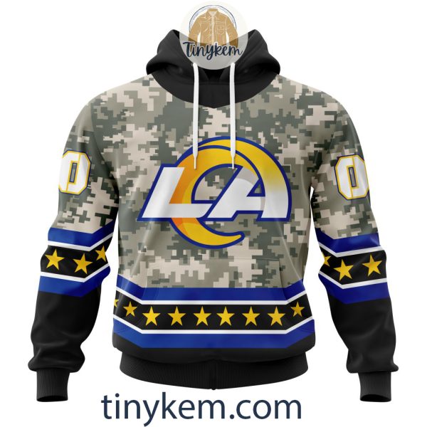 Customized Los Angeles Rams Veteran Camo Stars Tshirt, Hoodie, Sweatshirt