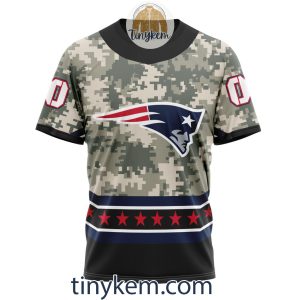 Customized New England Patriots Veteran Camo Stars Tshirt Hoodie Sweatshirt2B6 iE1h2