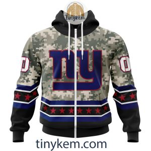Customized New York Giants Veteran Camo Stars Tshirt Hoodie Sweatshirt2B2 eObZG