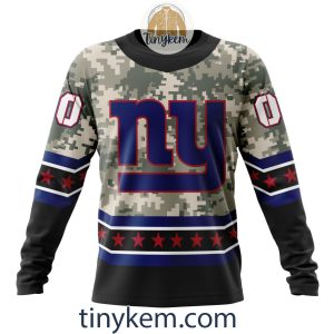 Customized New York Giants Veteran Camo Stars Tshirt Hoodie Sweatshirt2B4 GCiT9