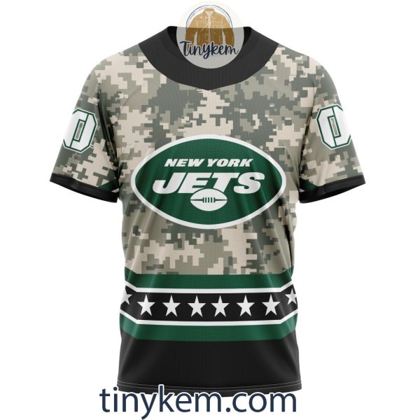 Customized New York Jets Veteran Camo Stars Tshirt, Hoodie, Sweatshirt