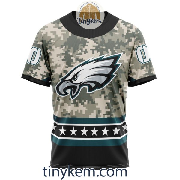 Customized Philadelphia Eagles Veteran Camo Stars Tshirt, Hoodie, Sweatshirt