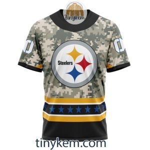Customized Pittsburgh Steelers Veteran Camo Stars Tshirt Hoodie Sweatshirt2B6 iNVdM