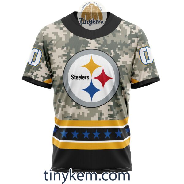 Customized Pittsburgh Steelers Veteran Camo Stars Tshirt, Hoodie, Sweatshirt