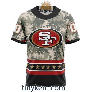 Customized San Francisco 49ers Veteran Camo Stars Tshirt Hoodie Sweatshirt2B6 BYcnj