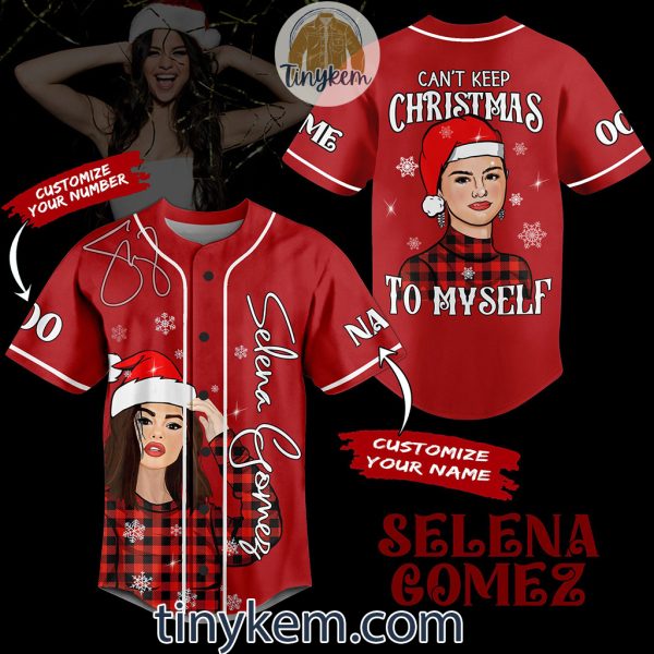 Customized Selena Gomez Christmas Baseball Jersey