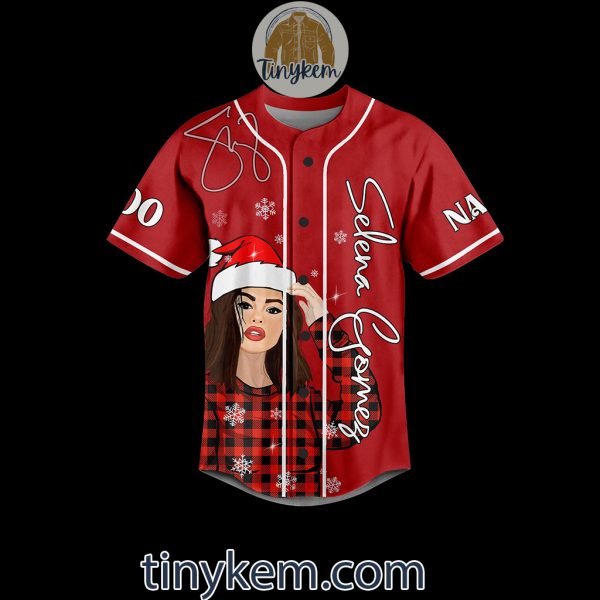 Customized Selena Gomez Christmas Baseball Jersey