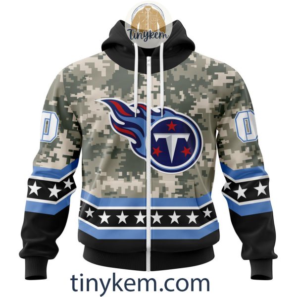 Customized Tennessee Titans Veteran Camo Stars Tshirt, Hoodie, Sweatshirt