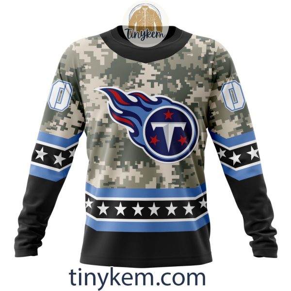 Customized Tennessee Titans Veteran Camo Stars Tshirt, Hoodie, Sweatshirt