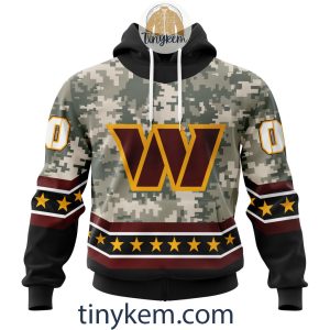 Customized Washington Commanders Veteran Camo Stars Tshirt, Hoodie, Sweatshirt