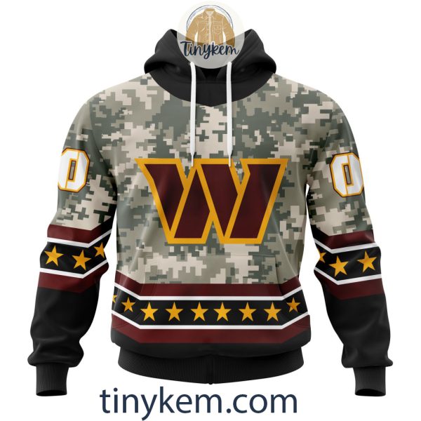 Customized Washington Commanders Veteran Camo Stars Tshirt, Hoodie, Sweatshirt