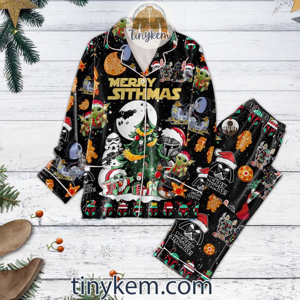 Cute Star Wars Tiny Characters Christmas Pajamas Set