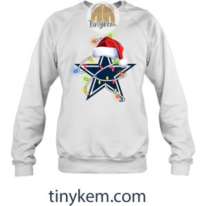 Dallas Cowboys With Santa Hat And Christmas Light Shirt2B3 4nqTX