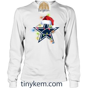 Dallas Cowboys With Santa Hat And Christmas Light Shirt2B4 QfCW3