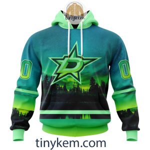 Dallas Stars Customized St.Patrick’s Day Design Vneck Long Sleeve Hockey Jersey