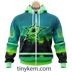 Dallas Stars With Special Northern Light Design 3D Hoodie Tshirt2B2 KqtAW