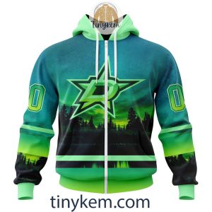 Dallas Stars With Special Northern Light Design 3D Hoodie, Tshirt