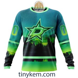 Dallas Stars With Special Northern Light Design 3D Hoodie Tshirt2B4 qmc6S