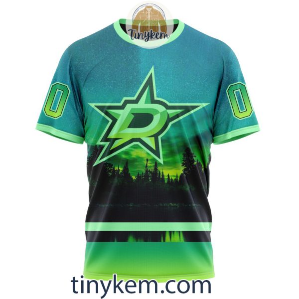 Dallas Stars With Special Northern Light Design 3D Hoodie, Tshirt