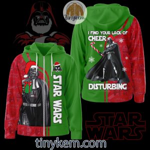Darth Vader Christmas Zipper Hoodie: I Find Your Lack Of Cheer Disturbing