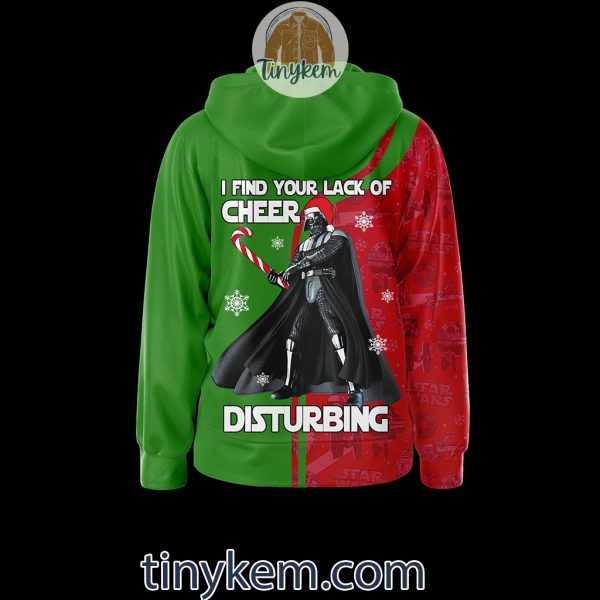 Darth Vader Christmas Zipper Hoodie: I Find Your Lack Of Cheer Disturbing
