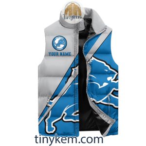 Detroit Lions Customized Puffer Sleeveless Jacket Restore The Roar2B3 zInja