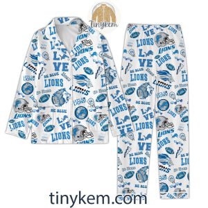 Detroit Lions With Icons Bundle Pajamas Set2B2 iN0U9