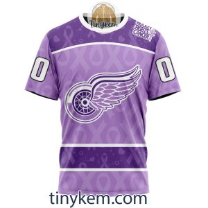 Detroit Red Wings Purple Lavender Hockey Fight Cancer Personalized Hoodie2C Tshirt2B6 hkuiw