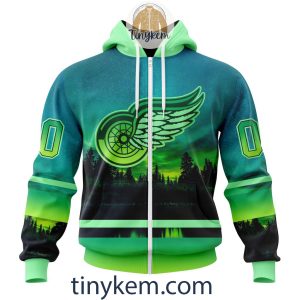 Detroit Red Wings With Special Northern Light Design 3D Hoodie Tshirt2B2 5rDWv