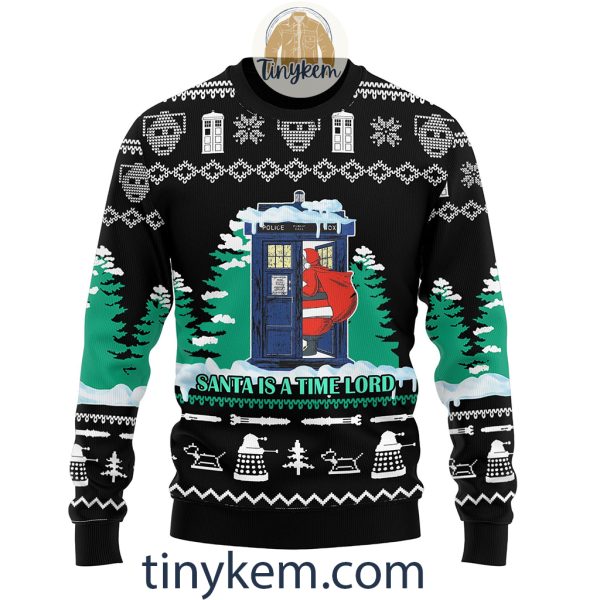 Doctor Who Ugly Sweater: Santa Is A Time Lord