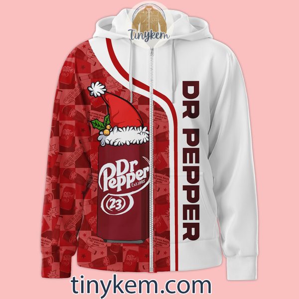 Dr Pepper Zipper Hoodie: It’s The Most Wonderful Time Christmas