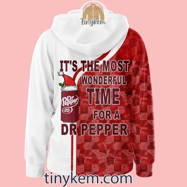 Dr Pepper Zipper Hoodie: It’s The Most Wonderful Time Christmas