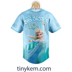 Elsa Frozen Customized Baseball Jersey Im The Big Sister2B3 jGyxu