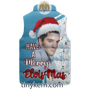 Elvis Presley Christmas Puffer Sleeveless Jacket Have A Merry Elvismas2B4 K6cdY