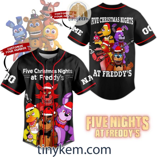 Five Christmas Nights at Freddy’s Customized Baseball Jersey