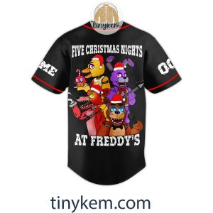 Five Christmas Nights at Freddys Customized Baseball Jersey2B3 Wtp6v